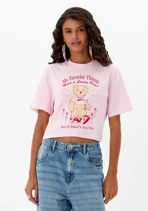 T-SHIRT CROPPED ROSA REF: 502TS005018