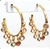 Argola P Luxo com Tiffanies Coloridas