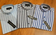 Camisa Cuello Mao Rayada - tienda online