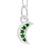 Pingente Mini Meia Lua Verde Prata 925 - comprar online