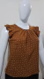 Blusa Feminina manga curta com babado e de bolinha -  Luihshop