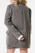 Blazer Manga Camisa Bolso Lapela Cinza - comprar online