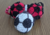 Chaveiro Bola de futebol - Crochê