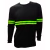 PLAYERA MANGA LARGA REFLECTIVA NEGRO