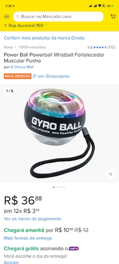 Power Ball Powerball Wristball Fortalecedor Muscular Punho