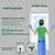 Espelho Com LED Frontal e Acionamento em Touch Screen.