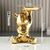 Bear Decorativo Sentado Gold + Bandeja Alta - 21.5cm de Altura - TTV Regalos-Bazar