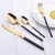 Set cubiertos dorados - comprar online