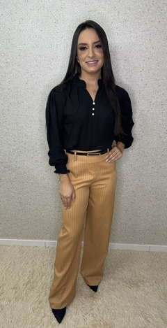 CALÇA LISTRADA ALFAIATARIA - LIZ - loja online