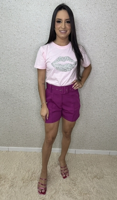 SHORT ALFAIATARIA COM CINTO - NINA - Amora Rosa