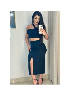 CONJUNTO SAIA E CROPPED TRICOT - MAITÊ