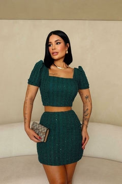 CONJUNTO BRILHO SAIA CURTA E CROPPED - WAYNE