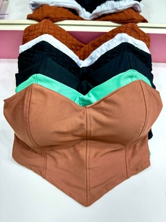 CROPPED TRICOT TOMARA QUE CAIA - ELISA - comprar online