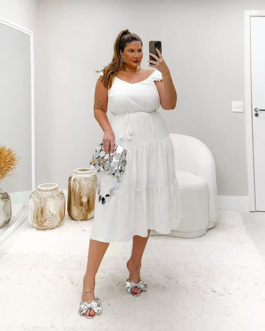 Vestido em Alfaitaria Modelo Evasê