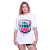 Camiseta Feminina Oversized Estampada Branca Lilo Stith Melancia