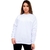 Moletom Feminino Gola Redonda Branco