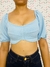 Cropped azul bebê