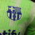 Camisa verde do Barcelona, modelo Third 24/25, da Nike, com logo da Spotify, na versão jogador, com detalhes do escudo.