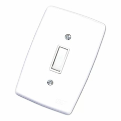 Interruptor 1 Tecla Com Placa Branca CAIXA/6 - loja online