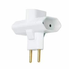 Plug Pino 3 Saidas 2 Polos CAIXA/10 Unidades Branco FLP - comprar online