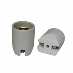Soquete de Louça com 2 Parafusos Caixa/10un - A7 utilidades