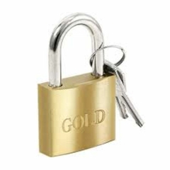 Cadeado Gold de Latão 40mm Caixa/5UN - comprar online