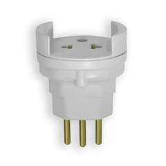 Adaptador de Tomada 2 Polos Chato +Terra 10A CAIXA/10 na internet