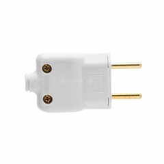 Plugue Tomada Pino Macho 2P Branco PCT/10 - A7 utilidades