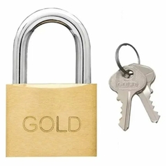 Cadeado Gold de Latão 40mm Caixa/5UN - loja online