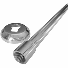 Braço/Cano de Chuveiro Universal de 40cm Aluminio Polido CAIXA/6
