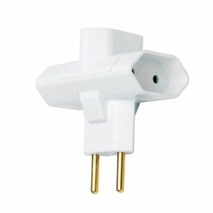 Plug Pino 3 Saidas 2 Polos Branco FLP CAIXA/10 - A7 utilidades