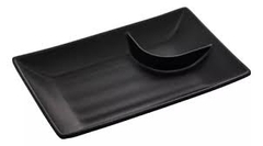 Prato para Sushi Temaki com Molheira Melamina Preto 19CM CAIXA/10 - comprar online