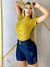 Blusa Feminina Manga Curta cor Mostarda: Estilo Quente - comprar online