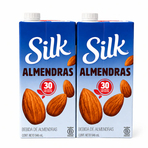 Pack x2 Silk Bebida de Almendras Original 946 mL Light