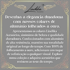 Colar Correntaria Duo Color Mosquetão Coração - Lindika