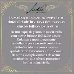 Argola Gota Folheado P - loja online
