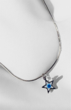 Colar Choker Estrela Olho Grego