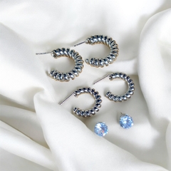 Trio Brincos Glamour - Lindika