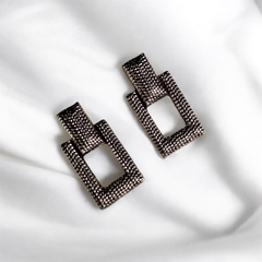 Brinco Folheado Pino Retangular