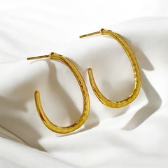 Argola Folheado Oval
