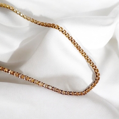 Colar Choker de Strass Folheado na internet