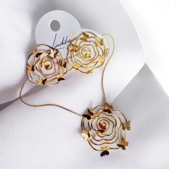 Conjunto Colar e Brincos Borboletas - loja online
