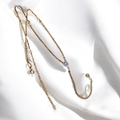 Colar Longo Gravata com Strass