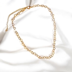 Colar Choker Elo Corações na internet