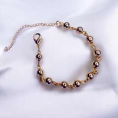 Pulseira Esferas M Folheado a Ouro 18K na internet