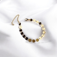 Pulseira Mini Chapas Folheado a Ouro 18K - Lindika