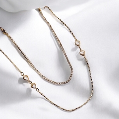 Colar Duplo Strass com Cristal
