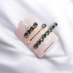Imagem do Kit Grampos Dourado com Strass Color