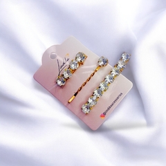 Kit Grampos Dourado com Strass Color - loja online