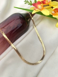 Choker Dourada Folheado  